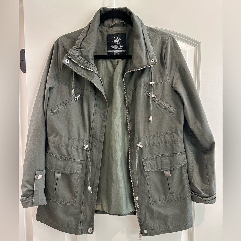 Beverly Hills Polo Club Medium Green Utility Jacket